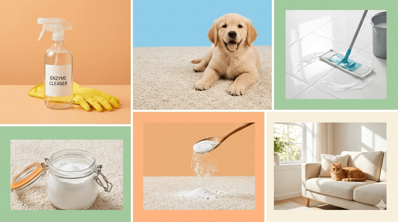 How to Remove Pet Pee Odour from Floor Tiles and Carpet
