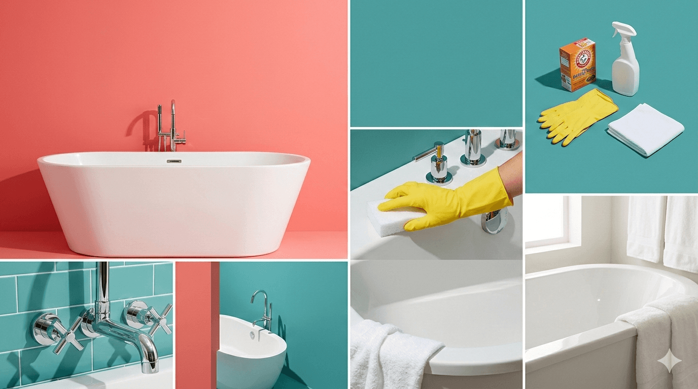 How to Clean and Sanitise a Bathtub — The Right Way for Every Surface